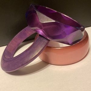 Three sets of purple bracelets. 3 in each set!